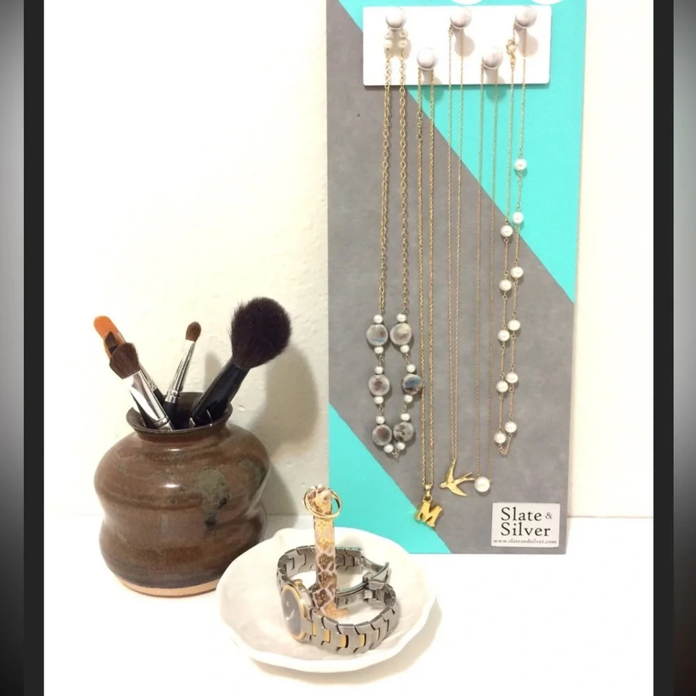 Set of jewelry hangers for necklaces, earrings, bracelets, rings, and watches